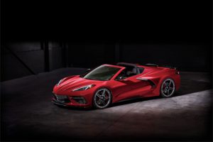 Top View of Red Convertible 2020 C8 Corvette