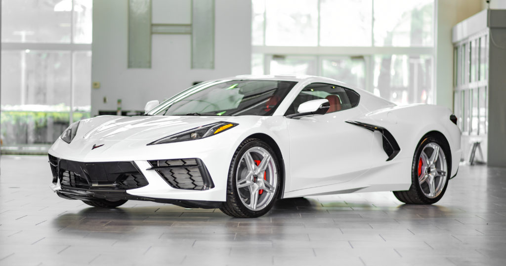 White C8 Corvette Front | Greenwood Corvette